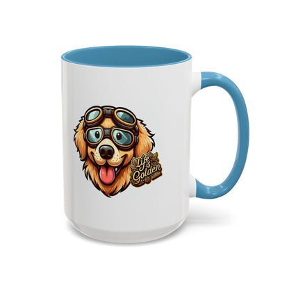 Life is Golden with a Golden Retriever | Accent Coffee Mug (11, 15oz)