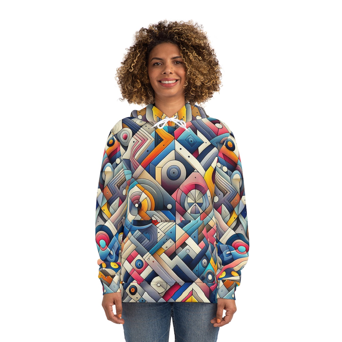 Sudadera unisex con diseño abstracto moderno y colorido