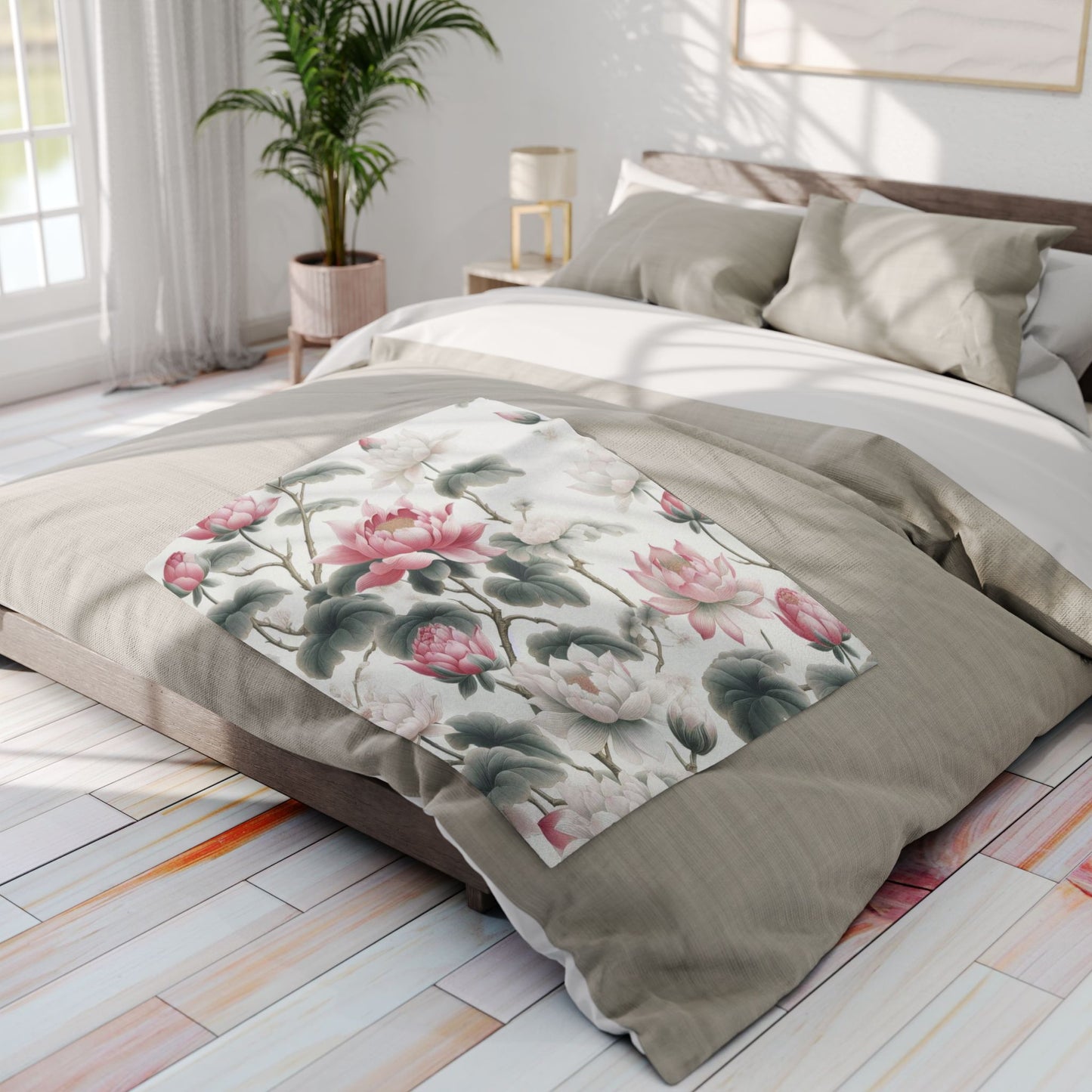 Full Bloom Lotuses | Arctic Fleece Blanket