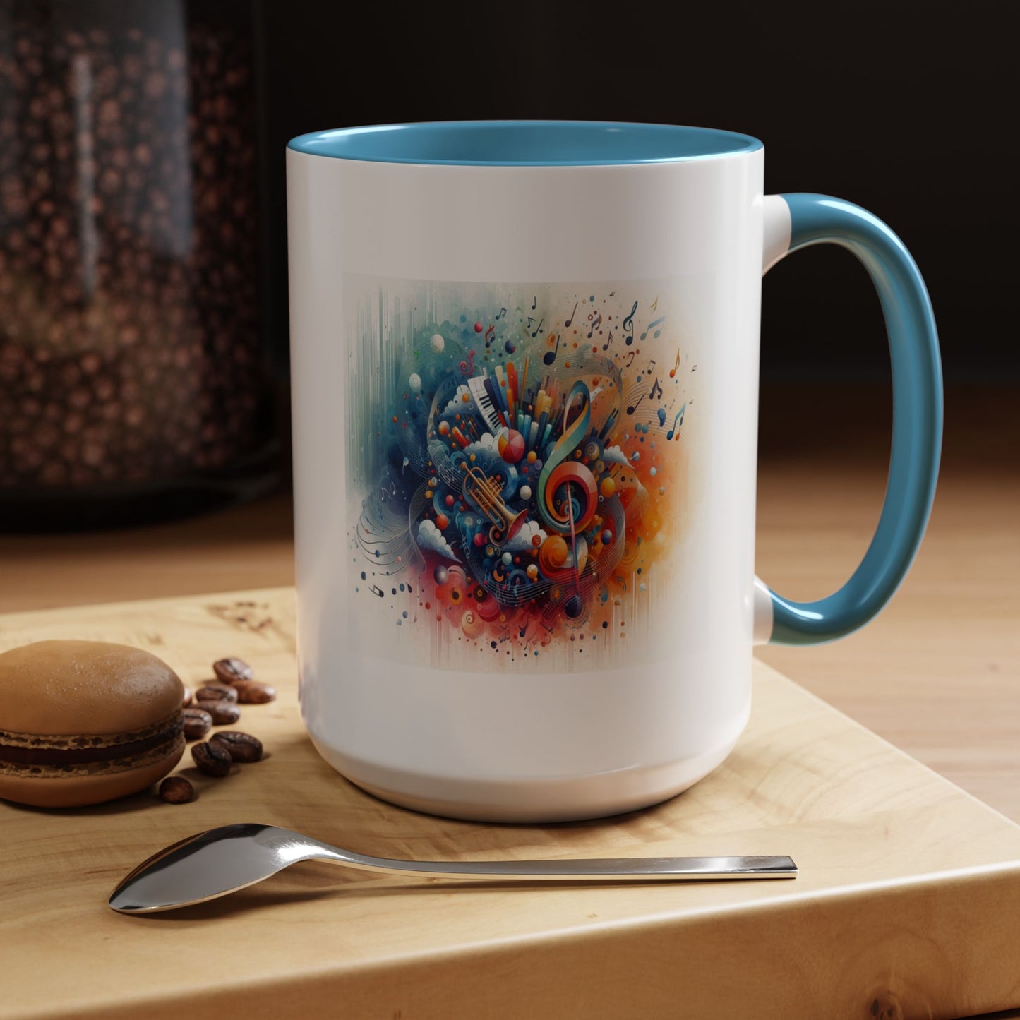 Musical Notes and Instruments | Accent Coffee Mug (11, 15oz)