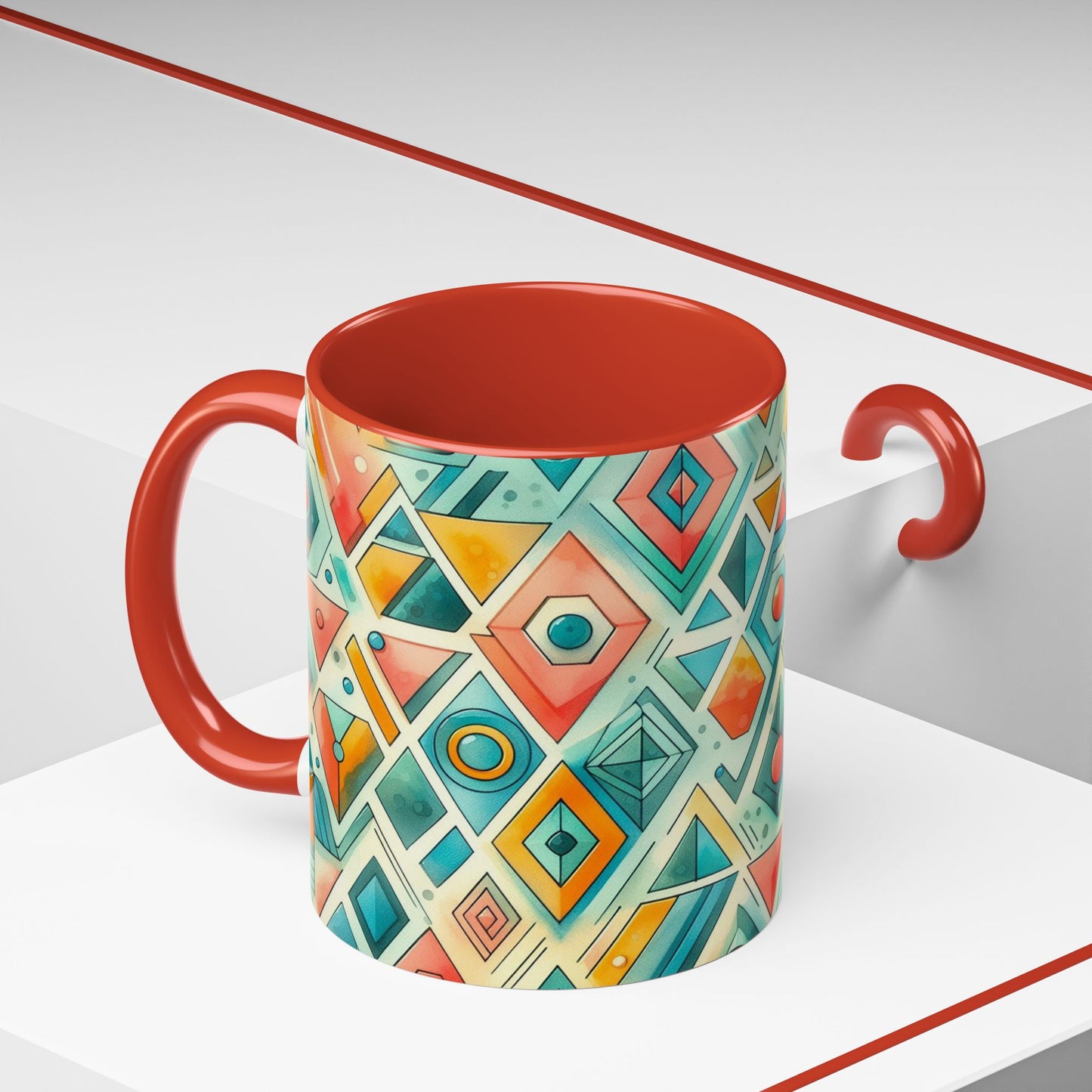 Abstract Geometric Pattern | Accent Coffee Mug (11oz)