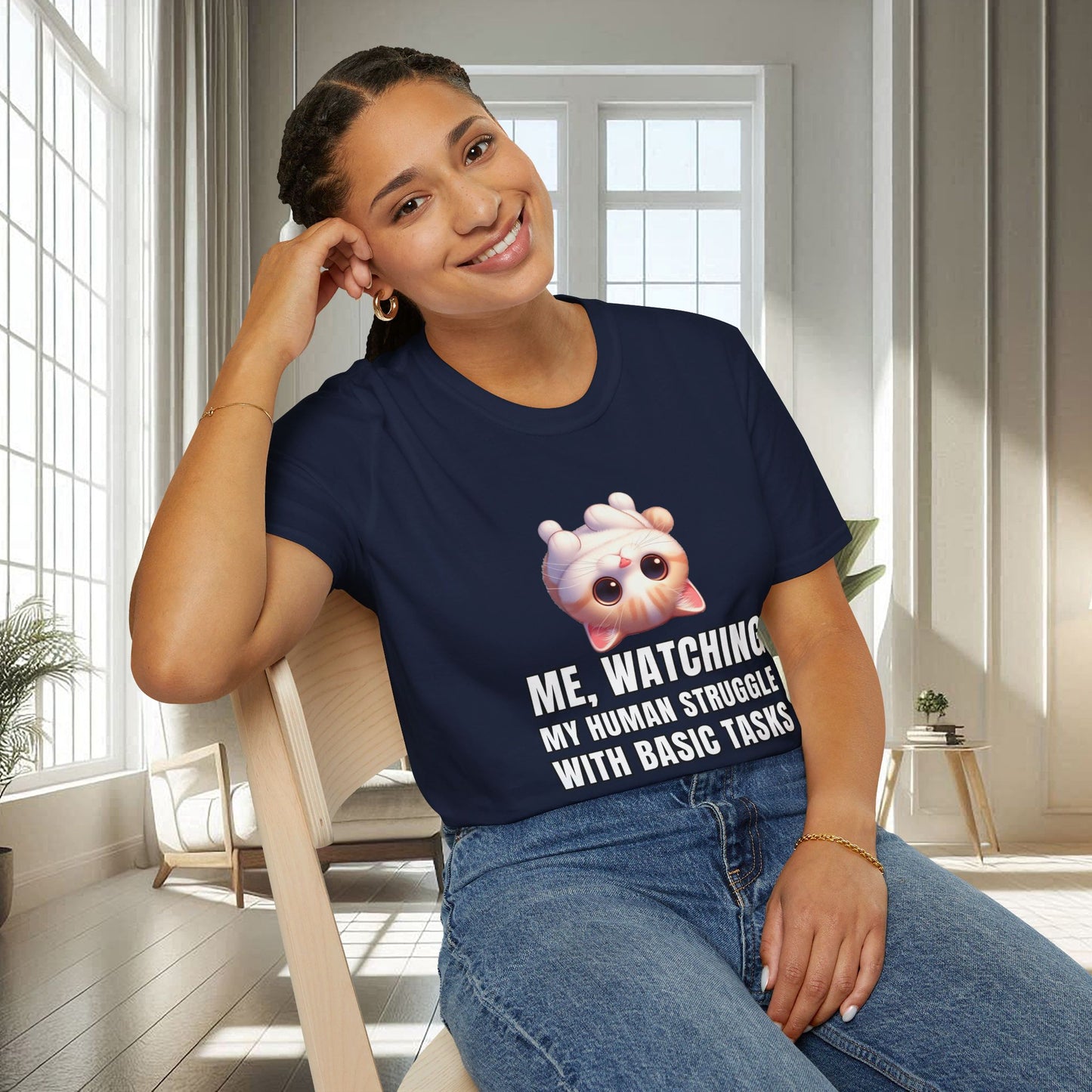 Watching My Human | Unisex Soft T-shirt