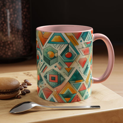 Abstract Geometric Pattern | Accent Coffee Mug (11oz)