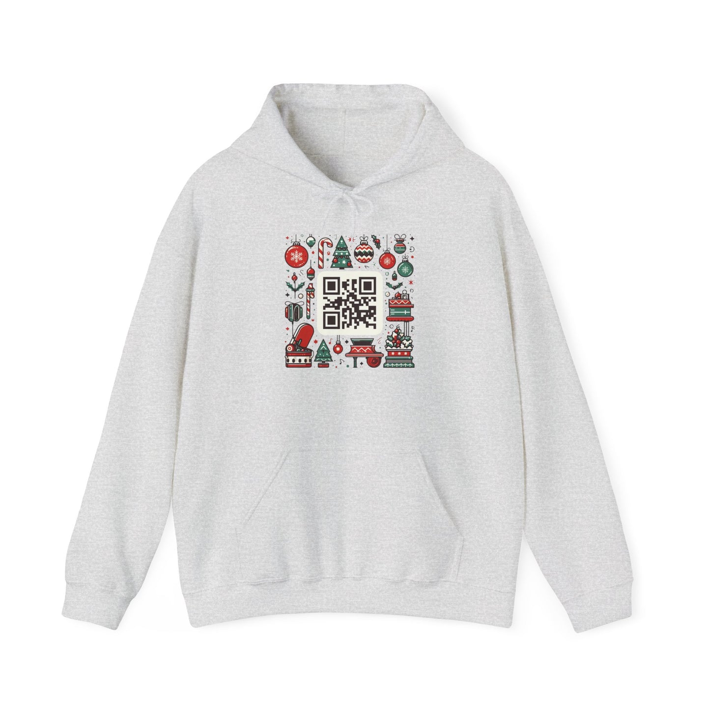 Christmas with a QR Code | Unisex Heavy Blend™ Hooded Sweatshirt