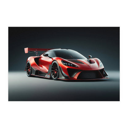 Sports Car with a Spoiler | Indoor and Outdoor Silk Poster