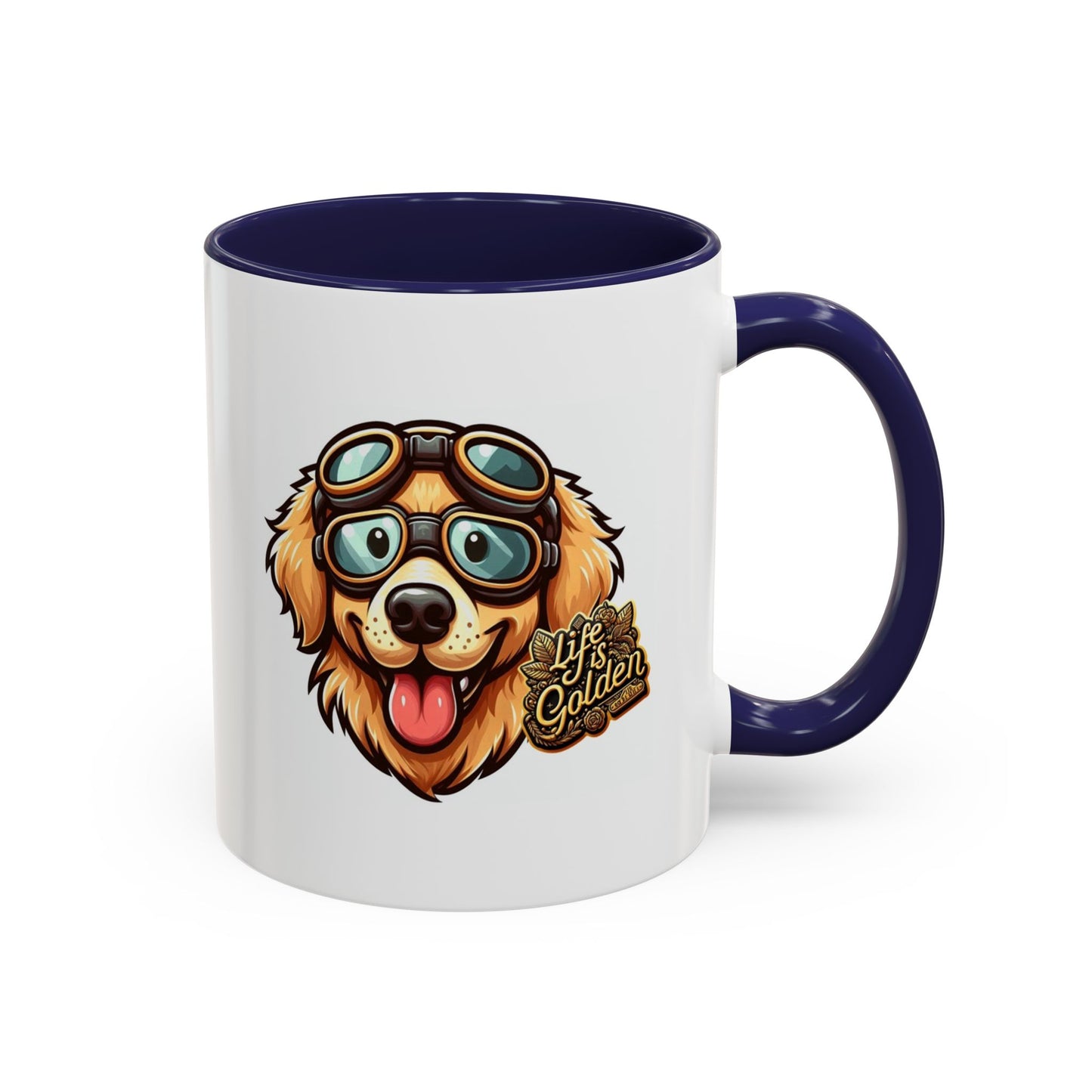 Life is Golden with a Golden Retriever | Accent Coffee Mug (11, 15oz)