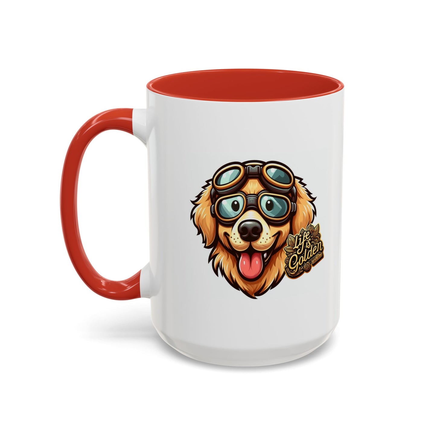 Life is Golden with a Golden Retriever | Accent Coffee Mug (11, 15oz)