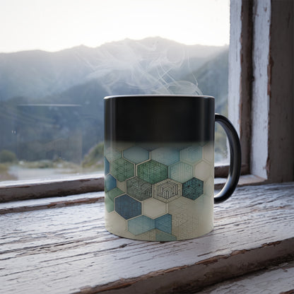 Calming Geometric Design | Color Morphing Mug, 11oz