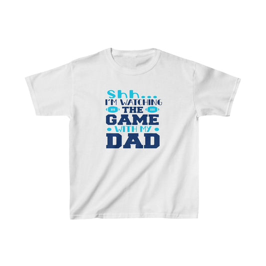 Watching game with my dad | Kids Heavy Cotton™ Tee