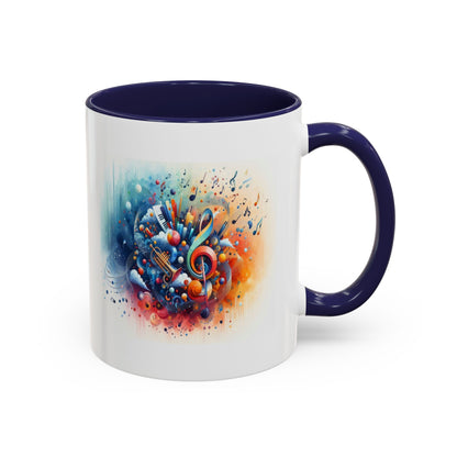 Musical Notes and Instruments | Accent Coffee Mug (11, 15oz)