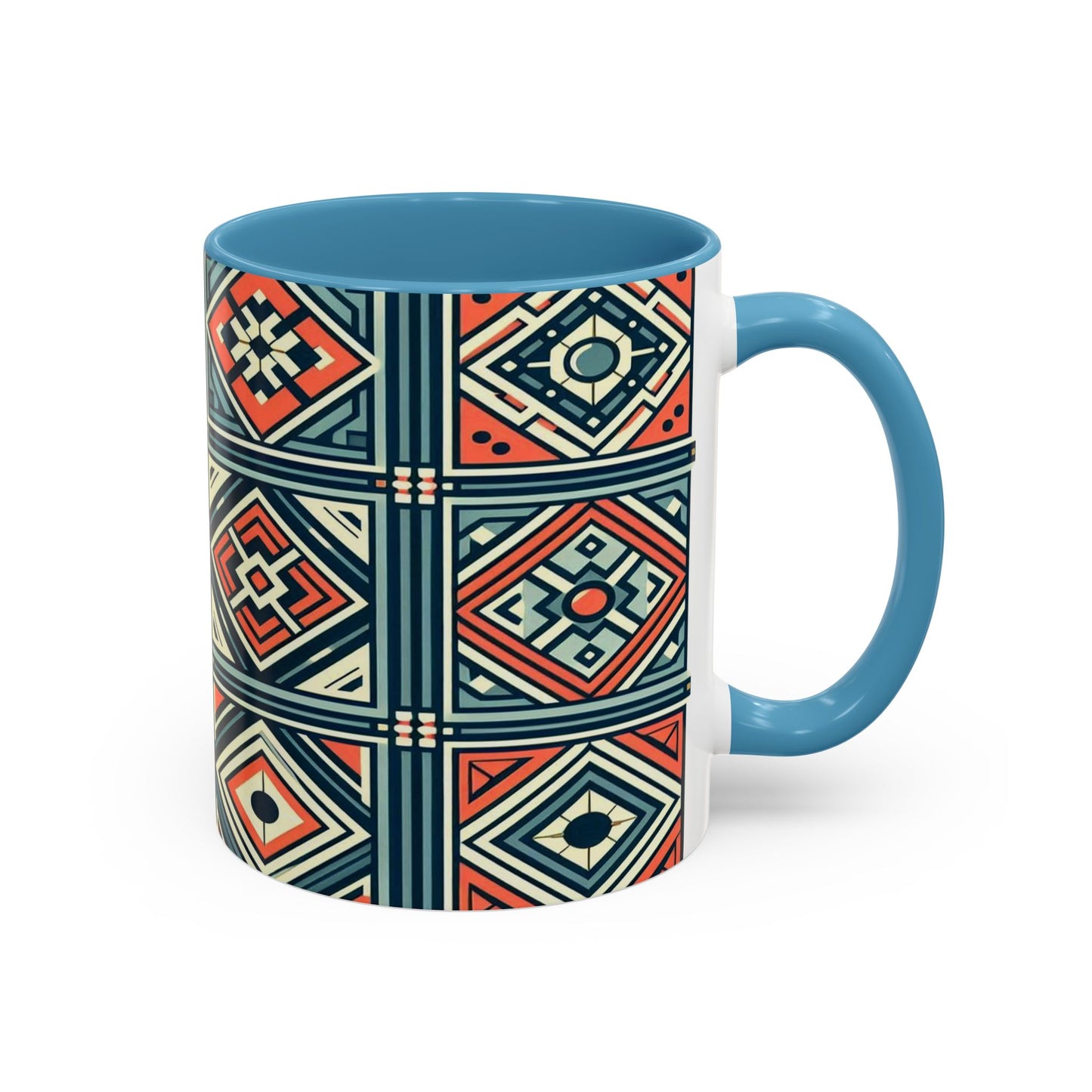 Diamond Geometric Pattern | Accent Coffee Mug (11oz)