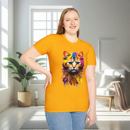 Chat vibrant | T-shirt doux unisexe