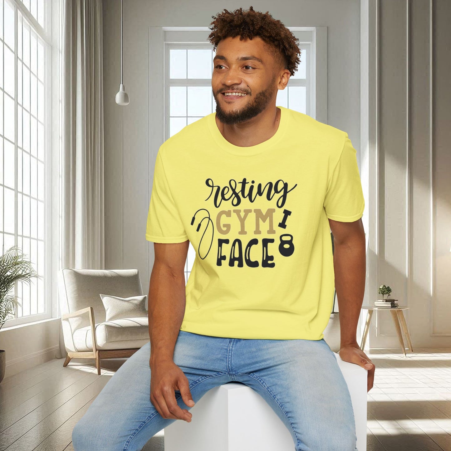 Cara de gimnasio descansando | Camiseta unisex suave