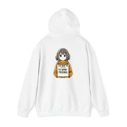 I'm Here to Avoid Friends | Unisex Heavy Blend™ Hooded Sweatshirt