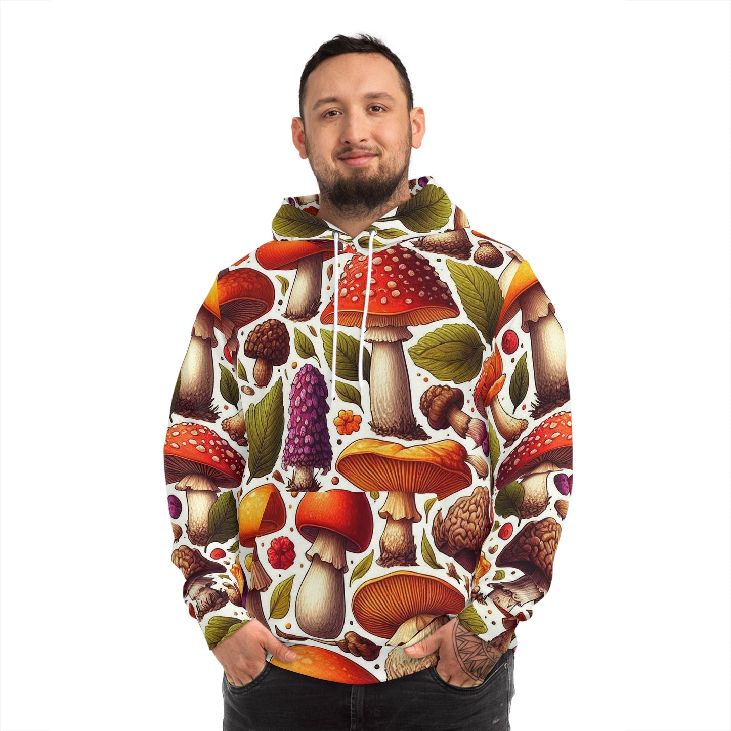 Mushrooms on Beige | Unisex Hoodie