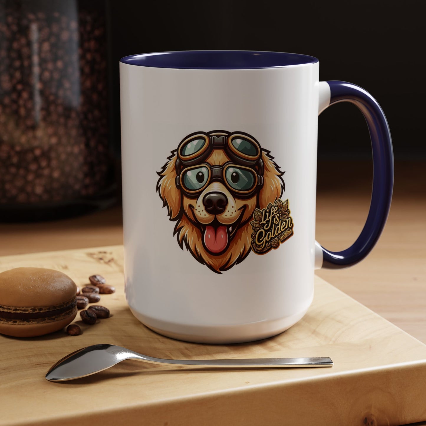 Life is Golden with a Golden Retriever | Accent Coffee Mug (11, 15oz)