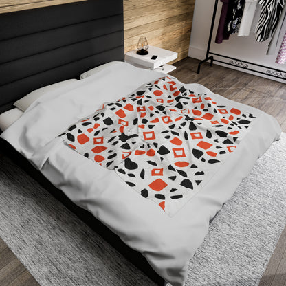 Modem Abstract Pattern | Velveteen Plush Blanket