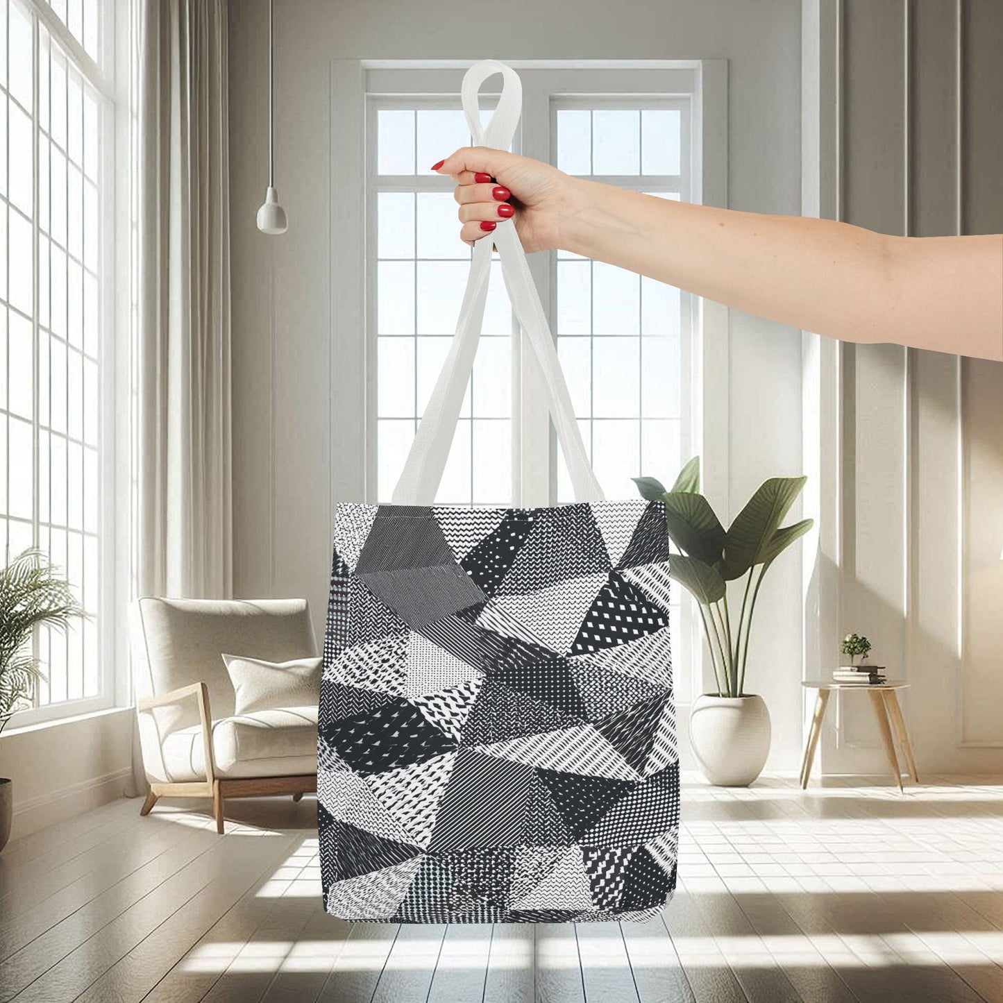 Black, White Abstract Shapes | Tote Bag