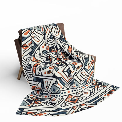 Boho Geometric Pattern | Arctic Fleece Blanket