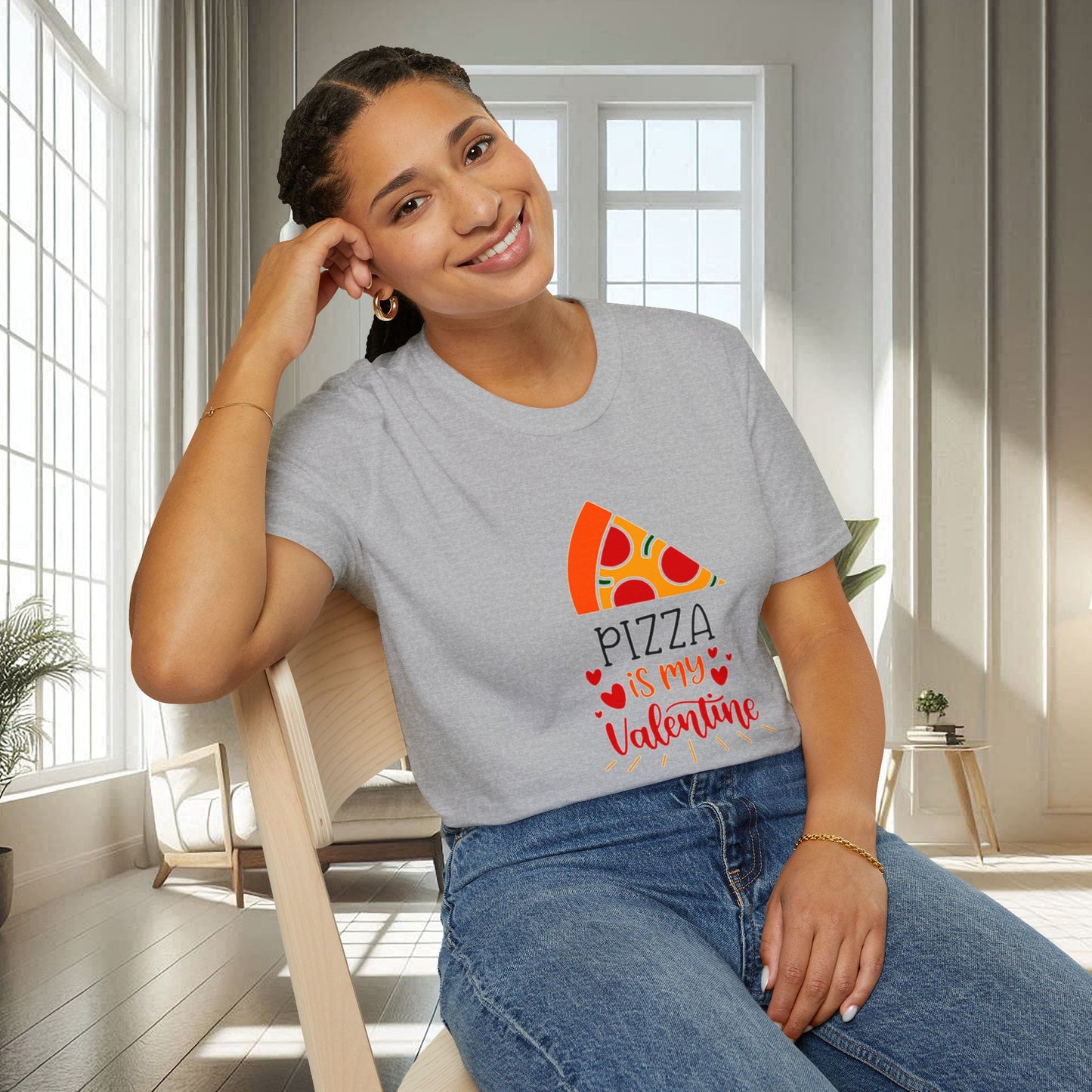 La pizza est ma Saint-Valentin | T-shirt doux unisexe