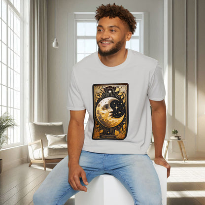 La carte de tarot de la lune | T-shirt doux unisexe