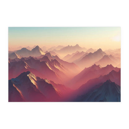 Dawn on the Mountains | Indoor and Outdoor Silk Poster