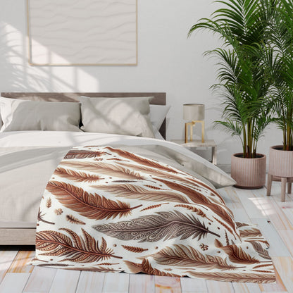 Feathers Pattern | Arctic Fleece Blanket