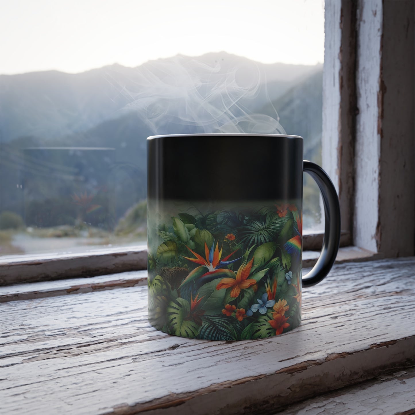 Forêt tropicale luxuriante | Tasse à changement de couleur, 11 oz