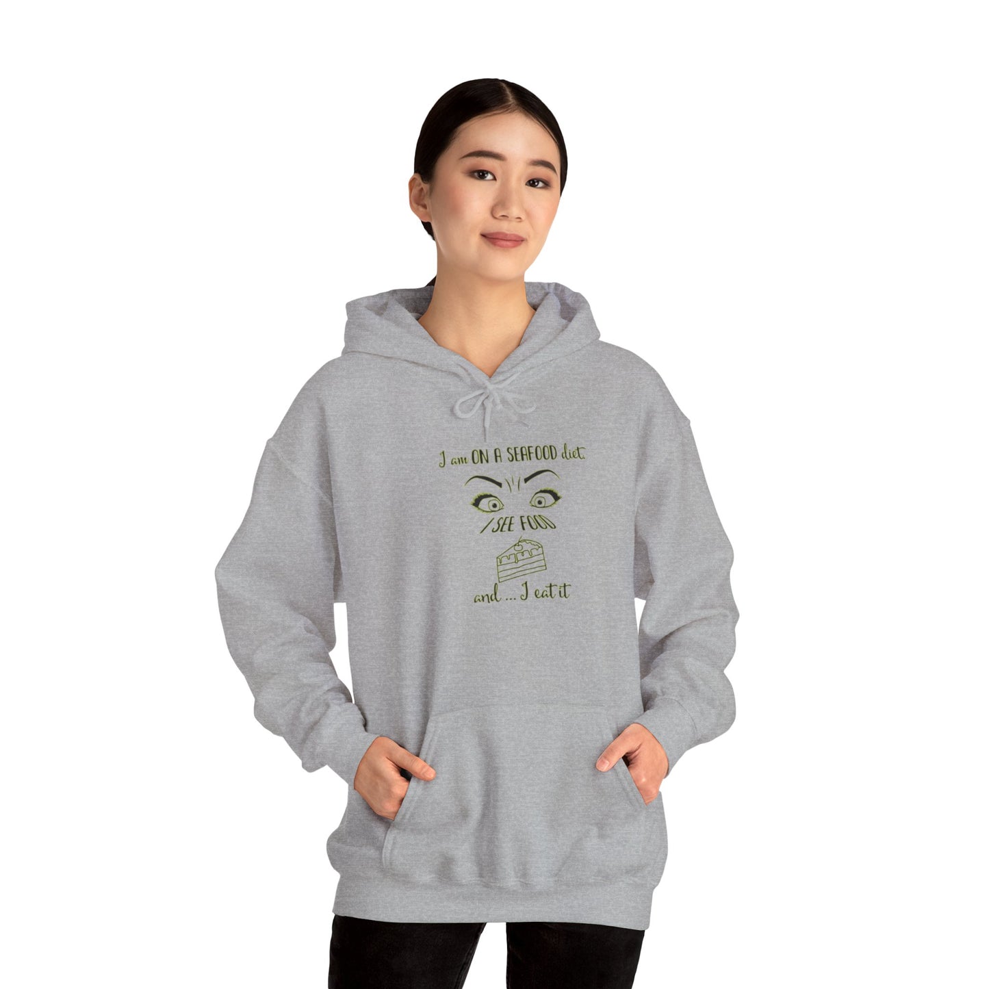 Je suis au régime à base de fruits de mer | Sweat-shirt à capuche unisexe Heavy Blend™