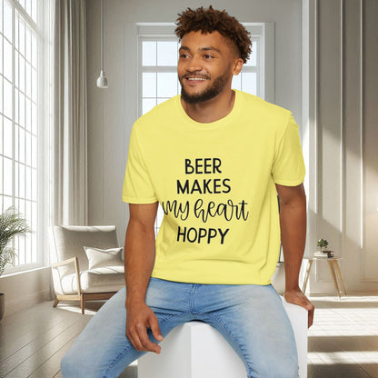 La bière fait vibrer mon cœur | T-shirt doux unisexe