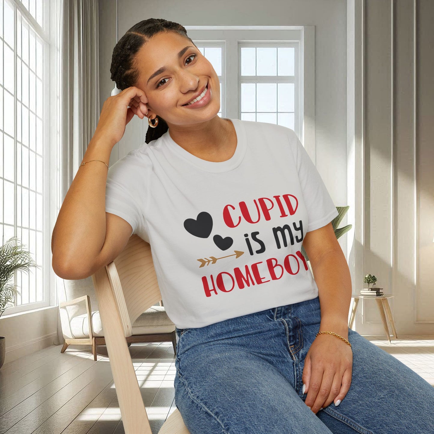 Cupidon est mon pote | T-shirt doux unisexe