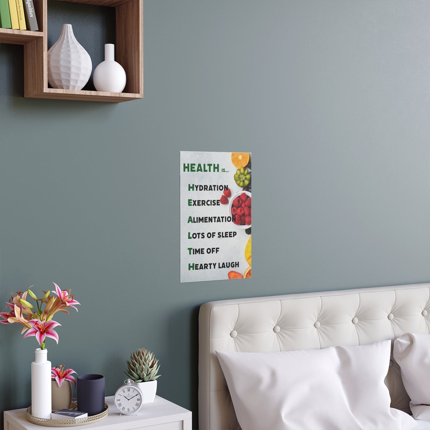 Health Is.. | Indoor and Outdoor Silk Poster