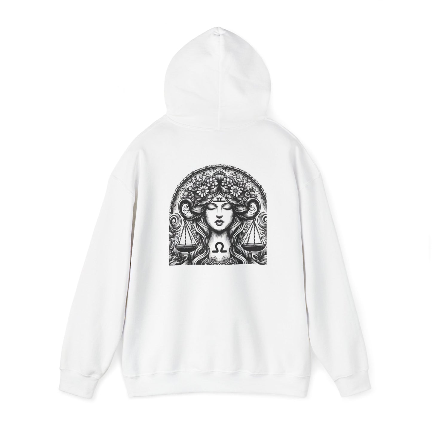 Sudadera unisex con capucha Heavy Blend™, signo del zodíaco de Libra