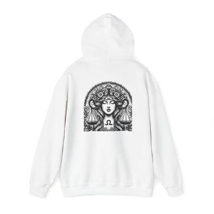 Sudadera unisex con capucha Heavy Blend™, signo del zodíaco de Libra