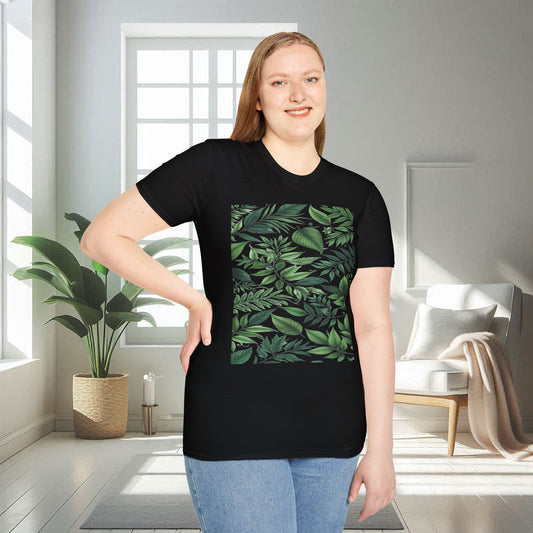 Green Leaves Design | Unisex Soft T-shirt