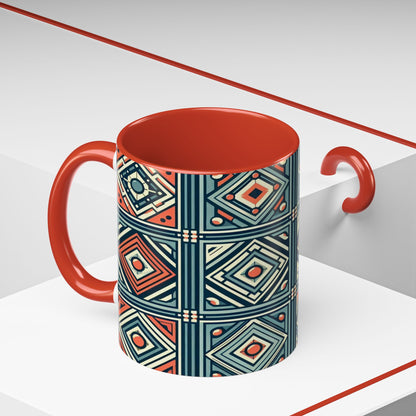 Diamond Geometric Pattern | Accent Coffee Mug (11oz)