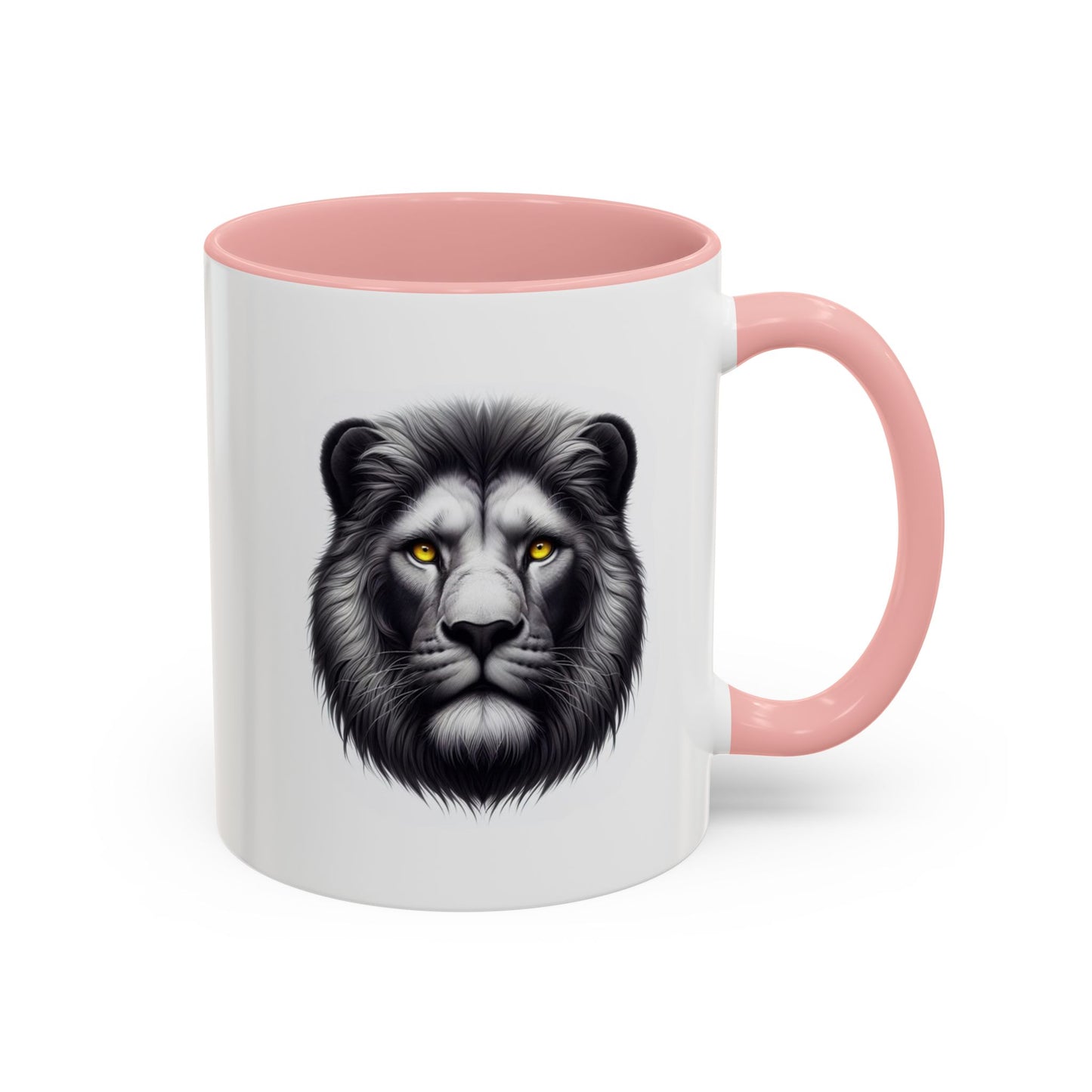 Lion Face with Golden Eyes | Accent Coffee Mug (11, 15oz)