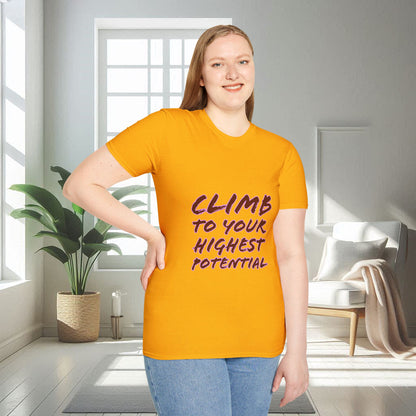 Climb To Your Highest Potential | Unisex Soft T-shirt