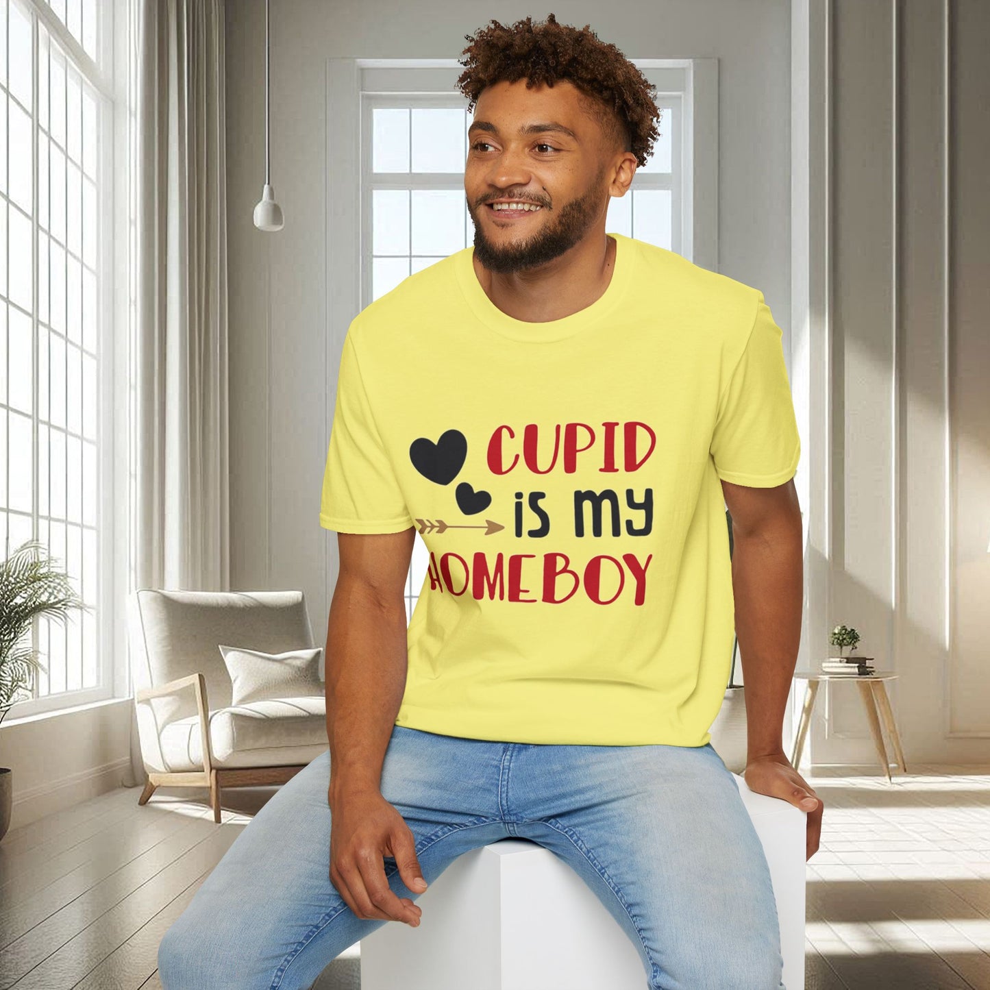 Cupidon est mon pote | T-shirt doux unisexe