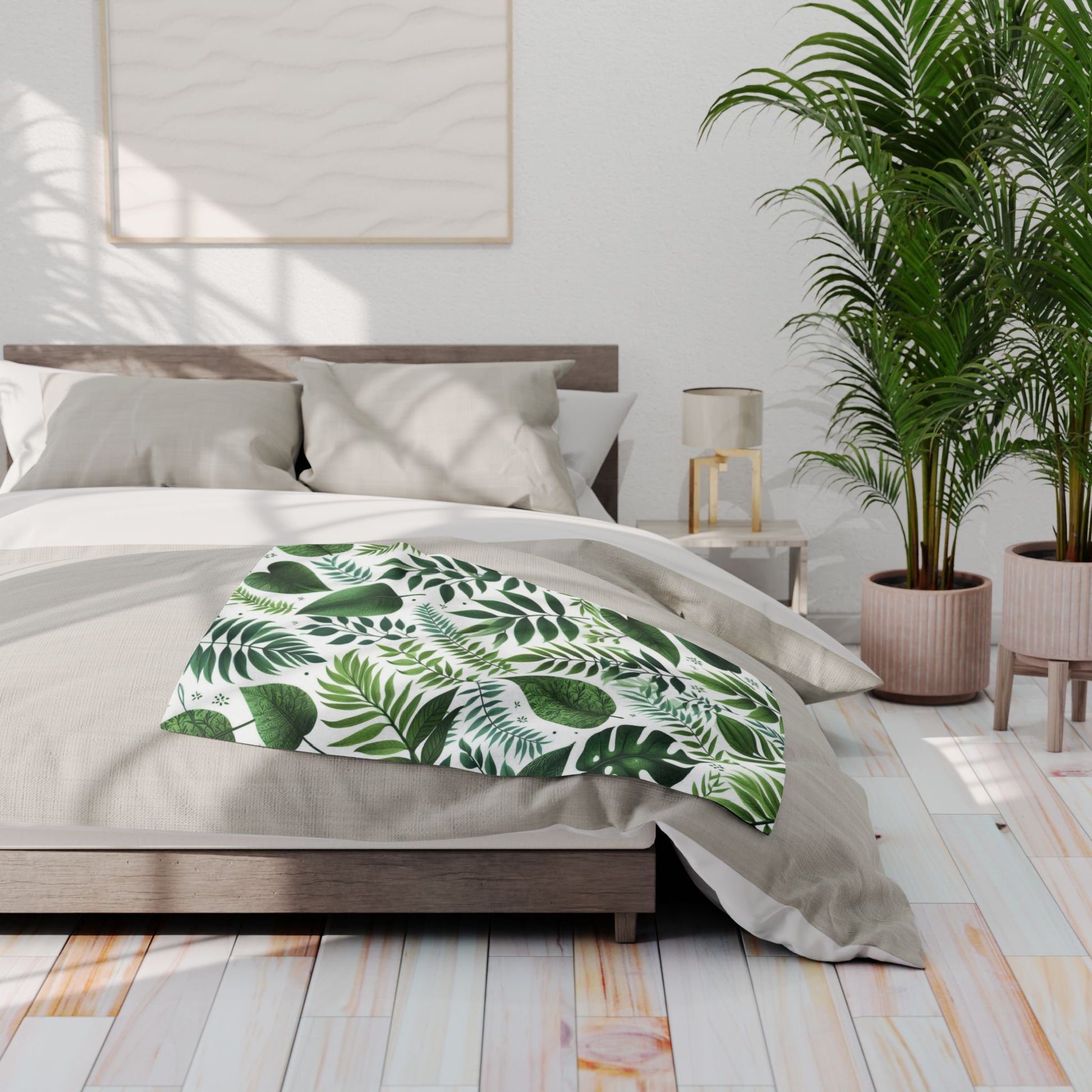 Fern, Palm and Other Leaves | Arctic Fleece Blanket