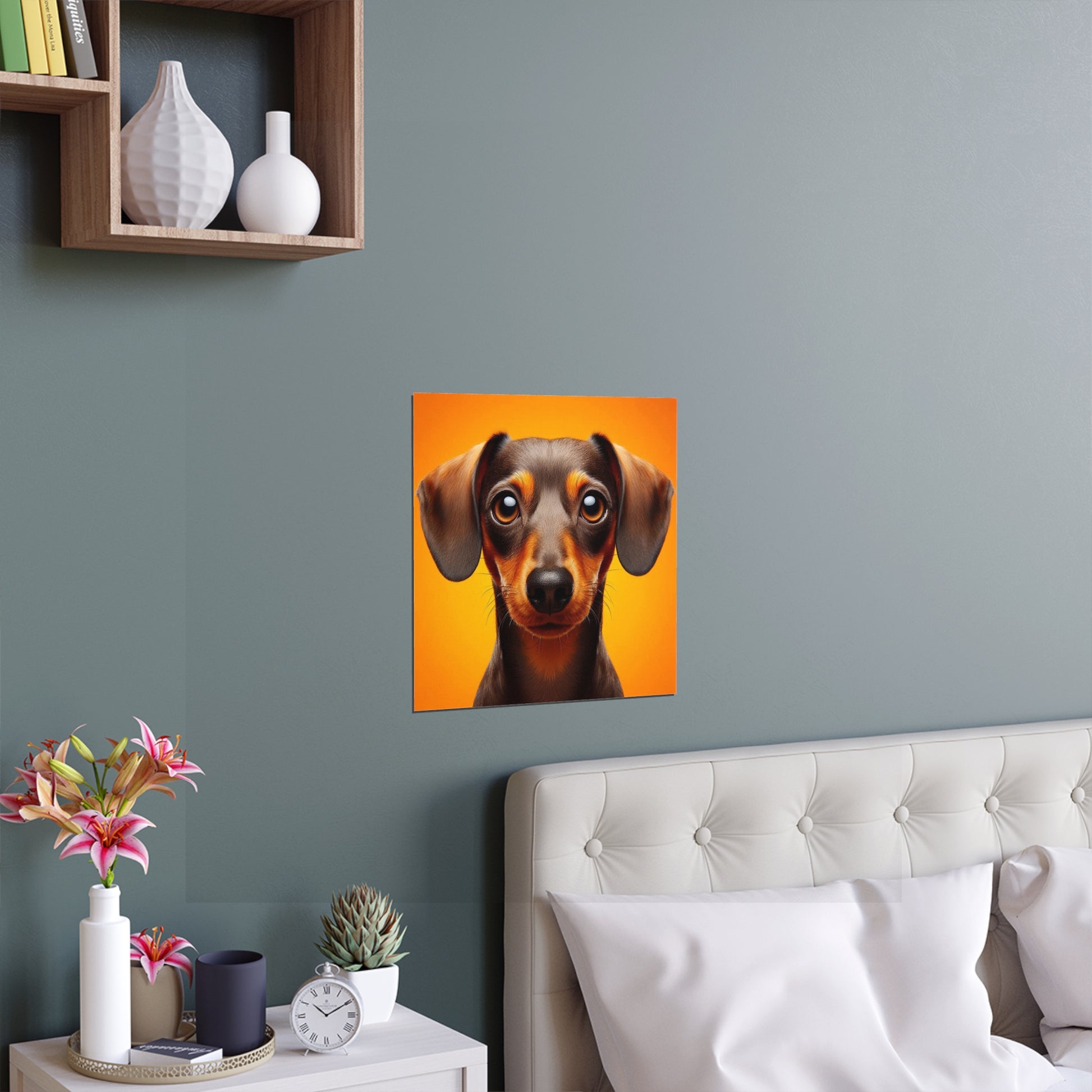 Daschund Portrait | Indoor and Outdoor Silk Poster