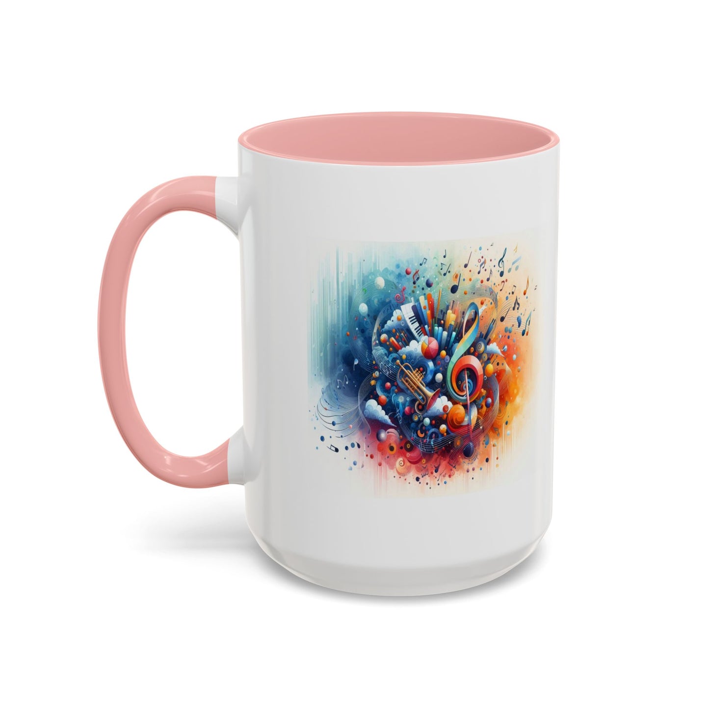 Musical Notes and Instruments | Accent Coffee Mug (11, 15oz)