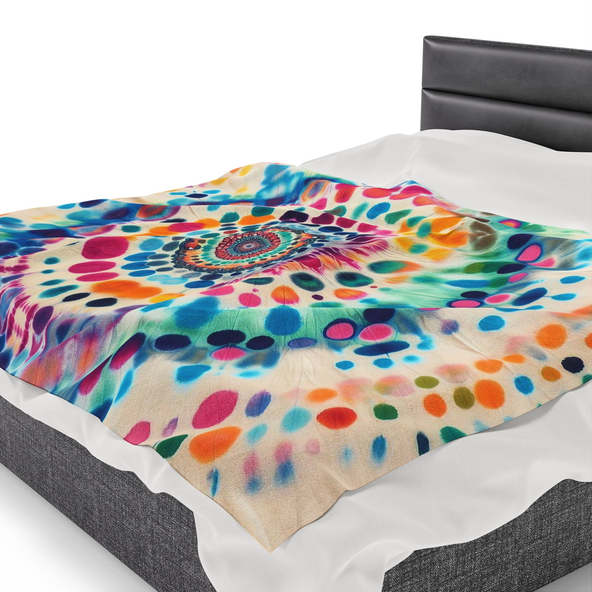 Multicolored Swirl | Velveteen Plush Blanket