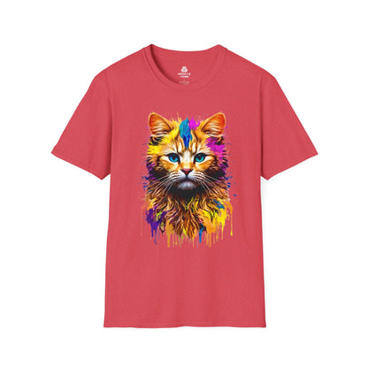 Chat peint | T-shirt doux unisexe