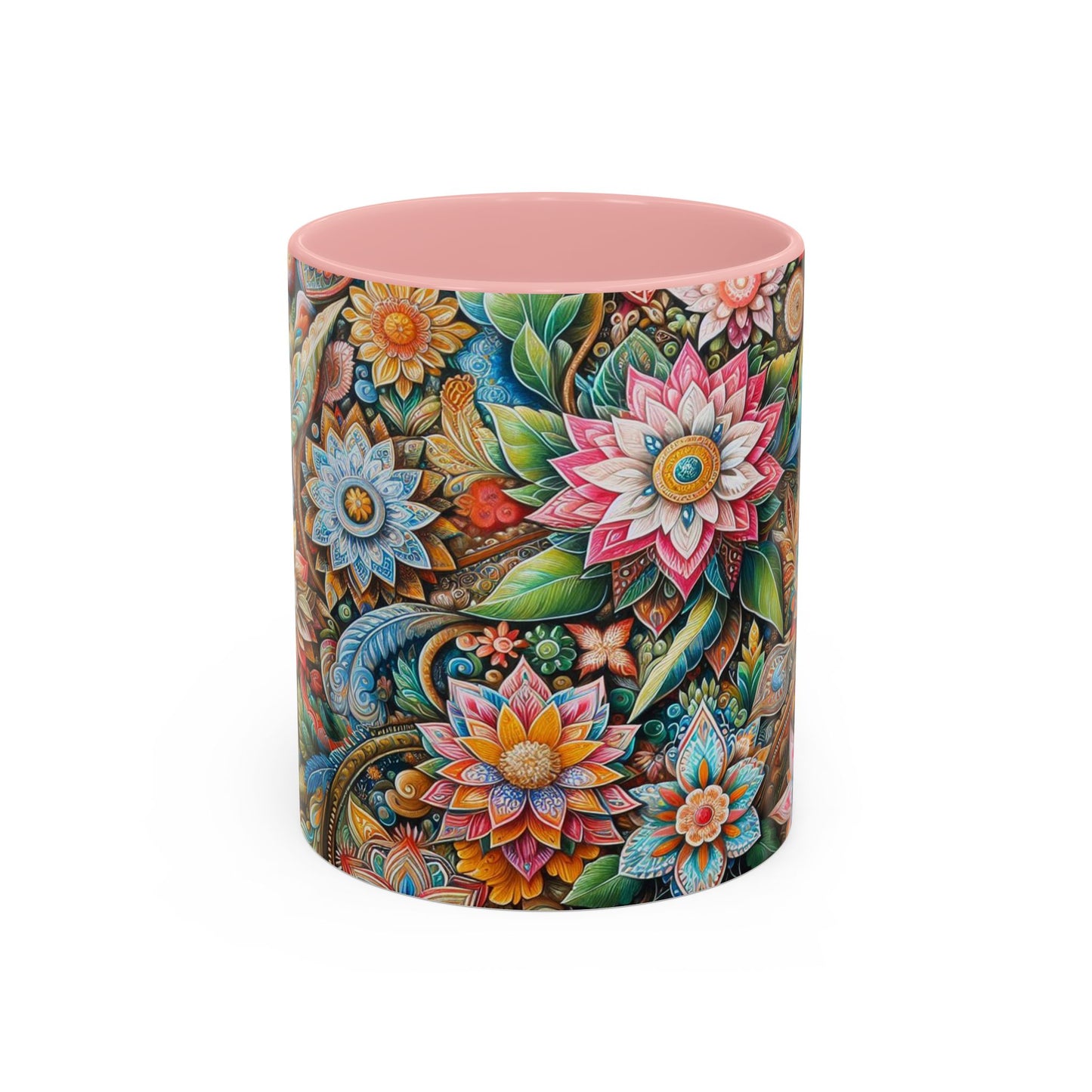 Floral Pattern | Accent Coffee Mug (11oz)