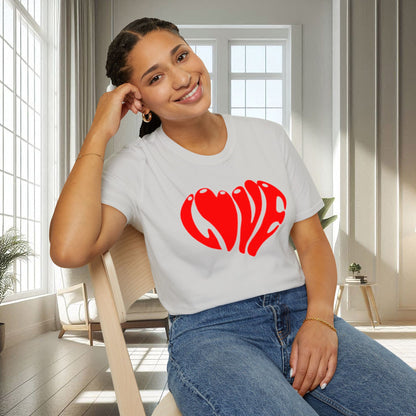 Cœur d'amour | T-shirt doux unisexe