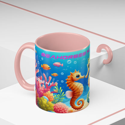 Seahorses Mate For Life | You Are My Seahorse | Accent Coffee Mug (11oz)