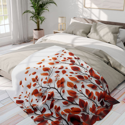 Auburn Fall Leaves | Arctic Fleece Blanket