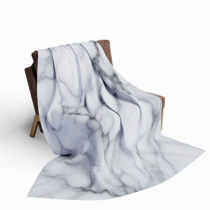 White Marble Pattern | Arctic Fleece Blanket