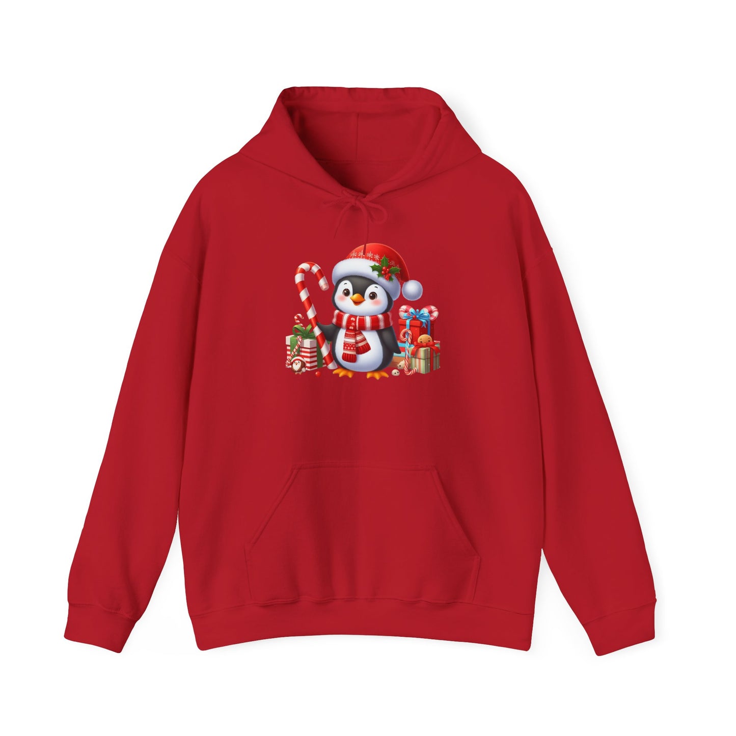 Penguin, Gifts and Candy Cane | Unisex Heavy Blend™ Hooded Sweatshirt